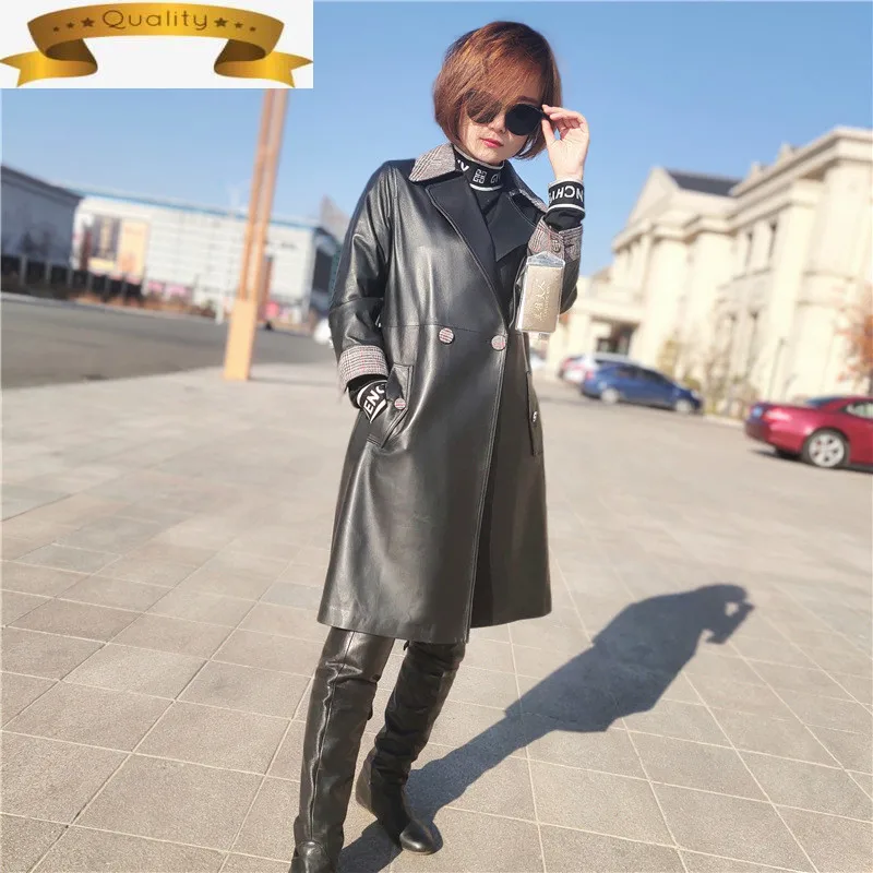 2021 Leather Jacket Genuine Women Spring Autumn Sheepskin Coat Long Blazer Leather Jackets Women's Windbreaker KSJN03 YY413
2021 Leather Jacket Genuine Women Spring Autumn Sheepskin Coat Long Blazer Leather Jackets Women's Windbreaker KSJN03 YY413