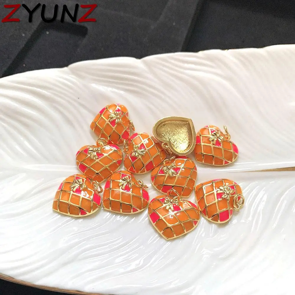 10PCS, Cute Necklace Heart Pendant Enamel Charm for Bracelets Jewelry Making Heart Shape Collier Pendants
10PCS, Cute Necklace Heart Pendant Enamel Charm for Bracelets Jewelry Making Heart Shape Collier Pendants