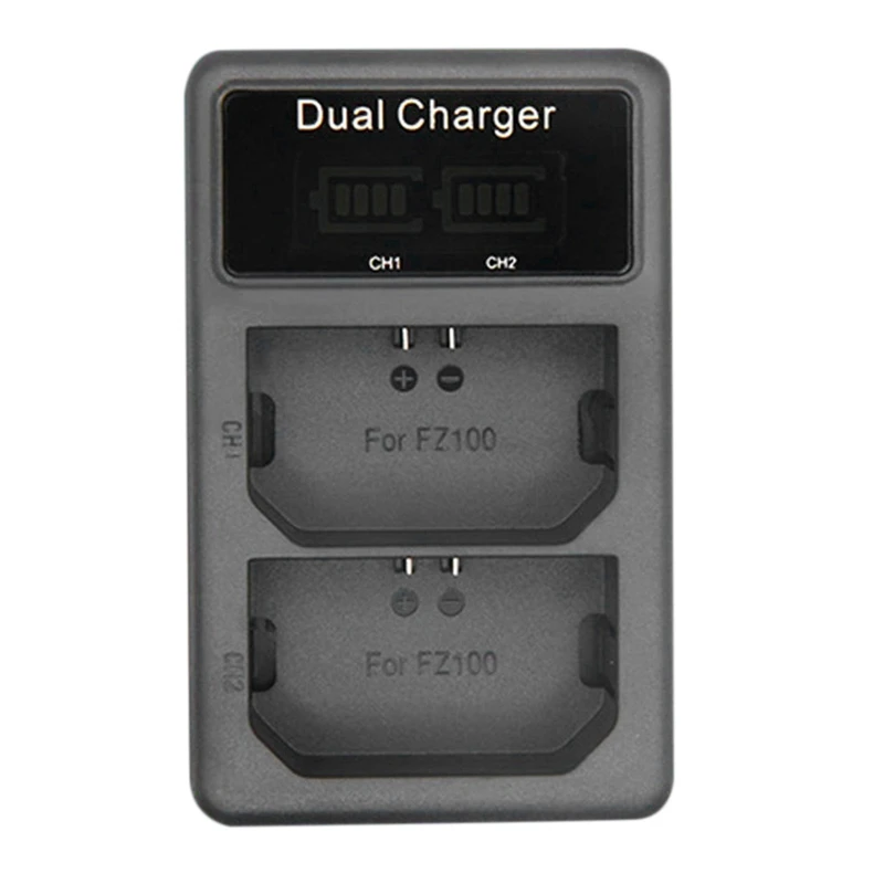 Для Fz100 Usb зарядное устройство с двумя портами ЖК-дисплей Быстрая Зарядка батарея