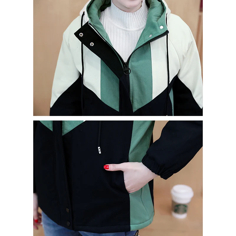 Autumn Winter Womens Cotton-padded Clothing Student Jacket Fad New chic Plus Velvet Lamb Wool Warm Loose Hooded Outerwear Coat 
Autumn Winter Womens Cotton-padded Clothing Student Jacket Fad New chic Plus Velvet Lamb Wool Warm Loose Hooded Outerwear Coat
