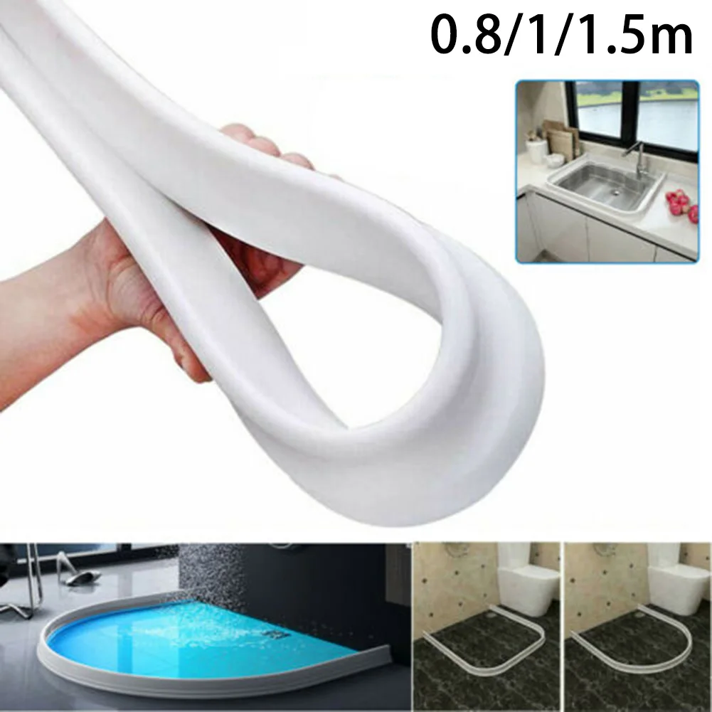 Silicone Bathroom Water Stopper Blocker Shower Dam Non-slip Dry And Wet Separation Flood Barrier Door Bottom Sealing Strip
Silicone Bathroom Water Stopper Blocker Shower Dam Non-slip Dry And Wet Separation Flood Barrier Door Bottom Sealing Strip