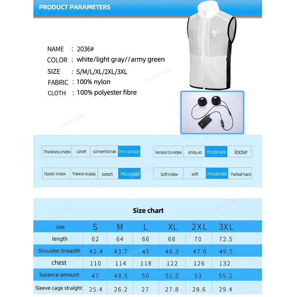 Summer Cooling Fan Vest Rechargeable Tooling Sunscreen Without Vest Sports Outdoor Power Supply K2D3
Summer Cooling Fan Vest Rechargeable Tooling Sunscreen Without Vest Sports Outdoor Power Supply K2D3