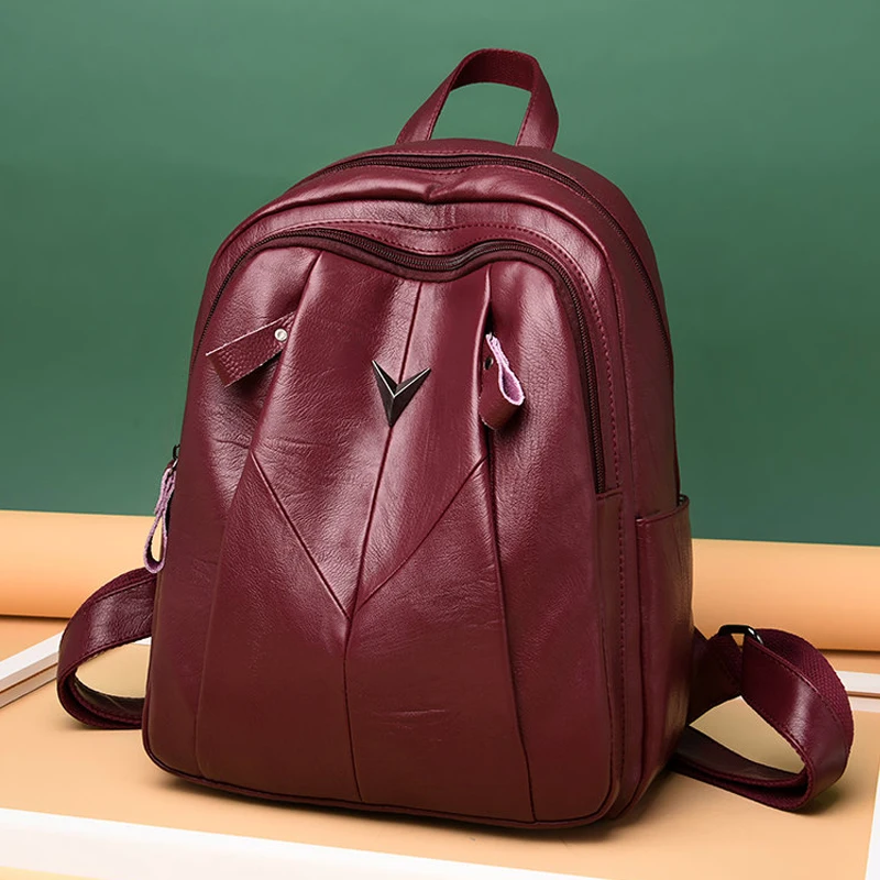 Luxury Brand Leather Backpacks For Girls Fashion Women Backpack Mochilas Large Capacity Travel Shoulder Bags Bookbag Sac a Dos
Luxury Brand Leather Backpacks For Girls Fashion Women Backpack Mochilas Large Capacity Travel Shoulder Bags Bookbag Sac a Dos