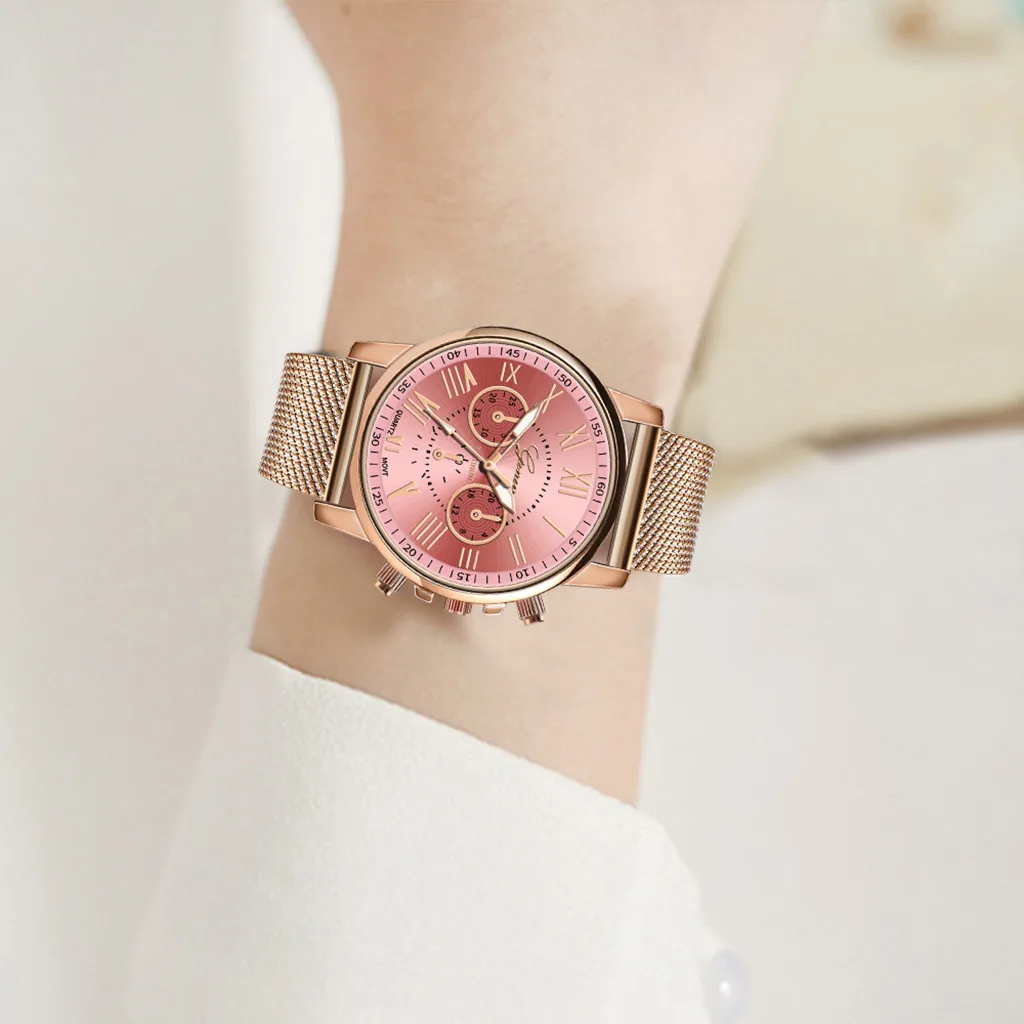 The Latest Top Fashion Ladies Quartz Sport Military Stainless Steel Dial Leather Band Luxury Wrist Watch Mesh Belt Watch
The Latest Top Fashion Ladies Quartz Sport Military Stainless Steel Dial Leather Band Luxury Wrist Watch Mesh Belt Watch