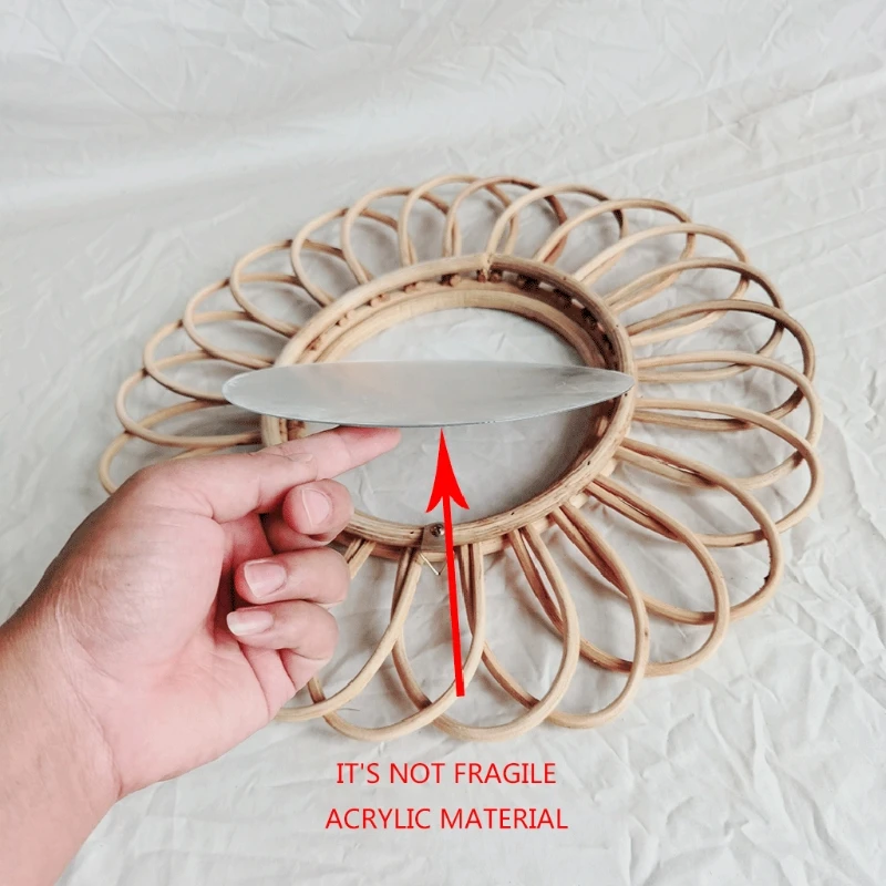 Rattan Innovative Art Decoration Round Makeup Mirror Dressing Bathroom Wall Hanging Mirrors Photo Props
Rattan Innovative Art Decoration Round Makeup Mirror Dressing Bathroom Wall Hanging Mirrors Photo Props