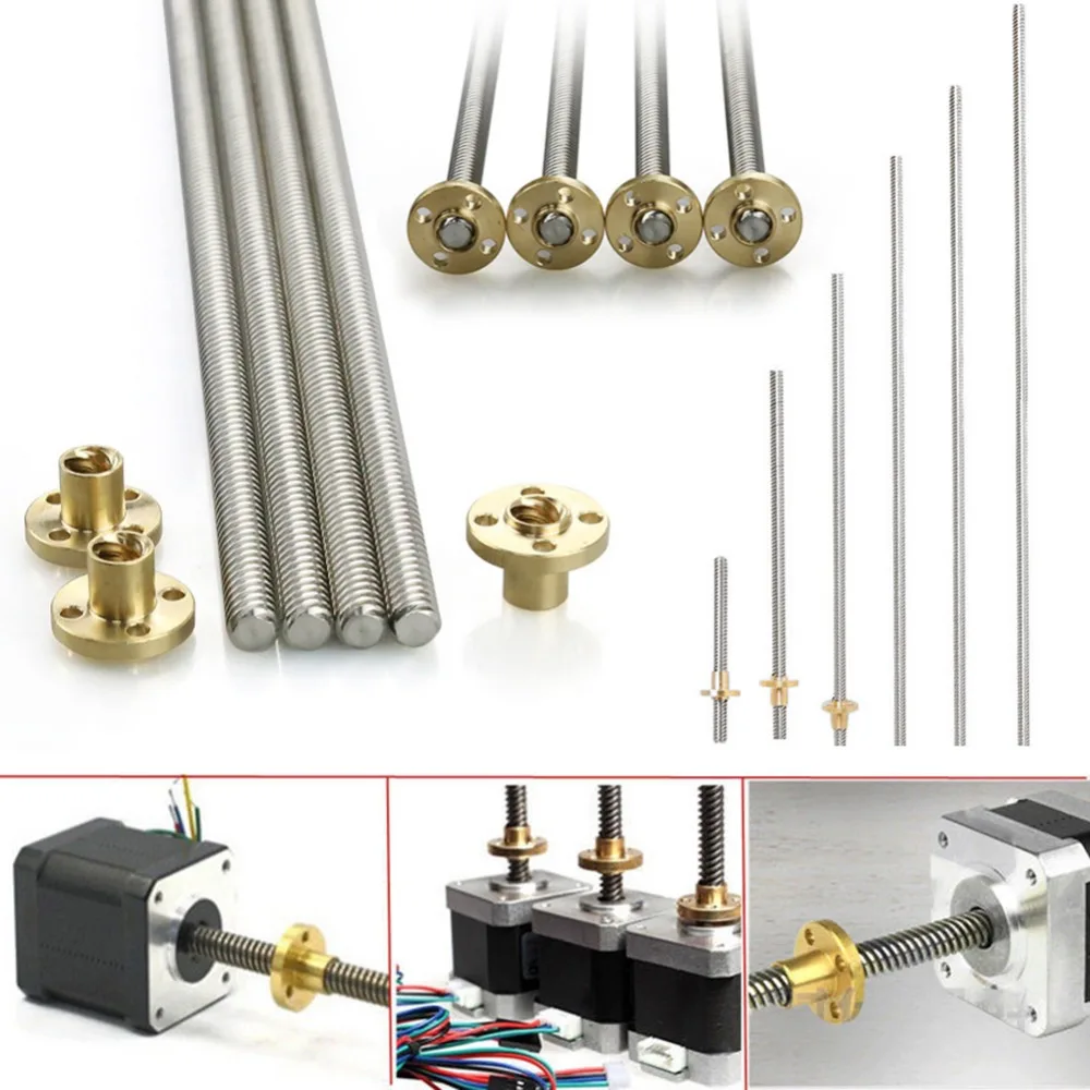 3d printer parts 100-600mm for Reprap 8mm Acme threaded Rod Stainless steel Leadscrew+T8 Nut For CNC 3D printer
3d printer parts 100-600mm for Reprap 8mm Acme threaded Rod Stainless steel Leadscrew+T8 Nut For CNC 3D printer