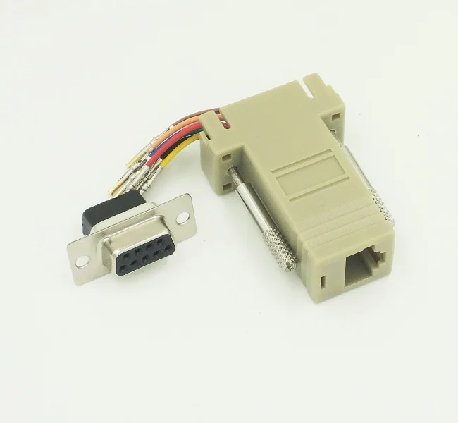 Adapter Connector Extender Convertor 5pcs DB9 Female to RJ45 Female F/F RS232
Adapter Connector Extender Convertor 5pcs DB9 Female to RJ45 Female F/F RS232