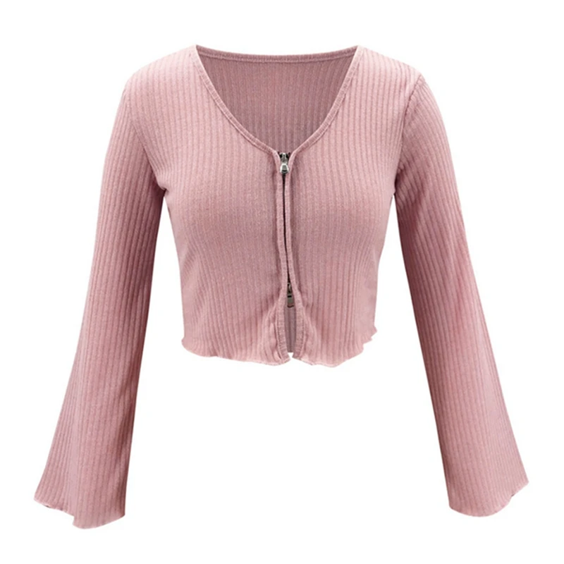 Women's Fashion V-Neck Casual Zipper Trumpet Sleeve Hole Striped Shorts Set Pink
Women's Fashion V-Neck Casual Zipper Trumpet Sleeve Hole Striped Shorts Set Pink