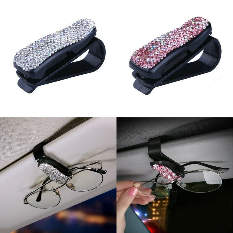 Rhinestone Crystal Glasses Clip Car Sun Visor Mounting Sunglasses Clip Holder Fastener White/Pink Interior Car Decor Accessories
Rhinestone Crystal Glasses Clip Car Sun Visor Mounting Sunglasses Clip Holder Fastener White/Pink Interior Car Decor Accessories
