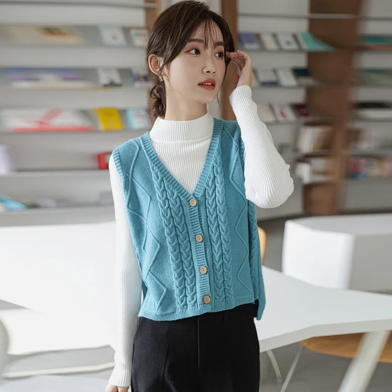 2021 Autumn New Knitted Vest Women Shawl Cardigan All-match Y2k Sweater Waistcoat Winter Waistcoat Vest Women
2021 Autumn New Knitted Vest Women Shawl Cardigan All-match Y2k Sweater Waistcoat Winter Waistcoat Vest Women