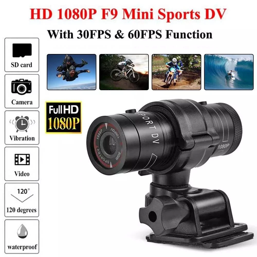 Arrival Mini F9 Camera HD Bike Motorcycle Sports Action Camera Video DVR Camcorder Car Digital Video Recorder Auto Vehicle 
Arrival Mini F9 Camera HD Bike Motorcycle Sports Action Camera Video DVR Camcorder Car Digital Video Recorder Auto Vehicle