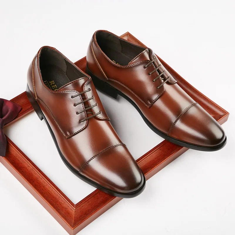 Luxury Brand PU Leather Fashion Men Business Dress Loafers Pointy Black Shoes Oxford Breathable Formal Wedding Shoes 45 
Luxury Brand PU Leather Fashion Men Business Dress Loafers Pointy Black Shoes Oxford Breathable Formal Wedding Shoes 45