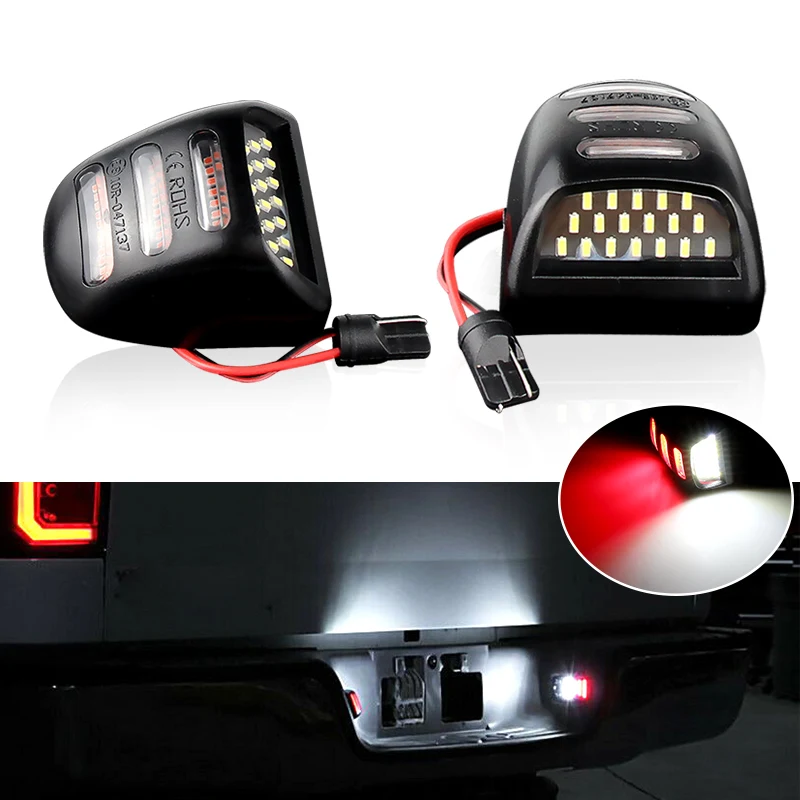 2PC Chrome Silver Lens Full LED White Number License Plate Light For Cadillac Escalade Chevy Silverado GMC Sierra 1500 2500 12V
2PC Chrome Silver Lens Full LED White Number License Plate Light For Cadillac Escalade Chevy Silverado GMC Sierra 1500 2500 12V