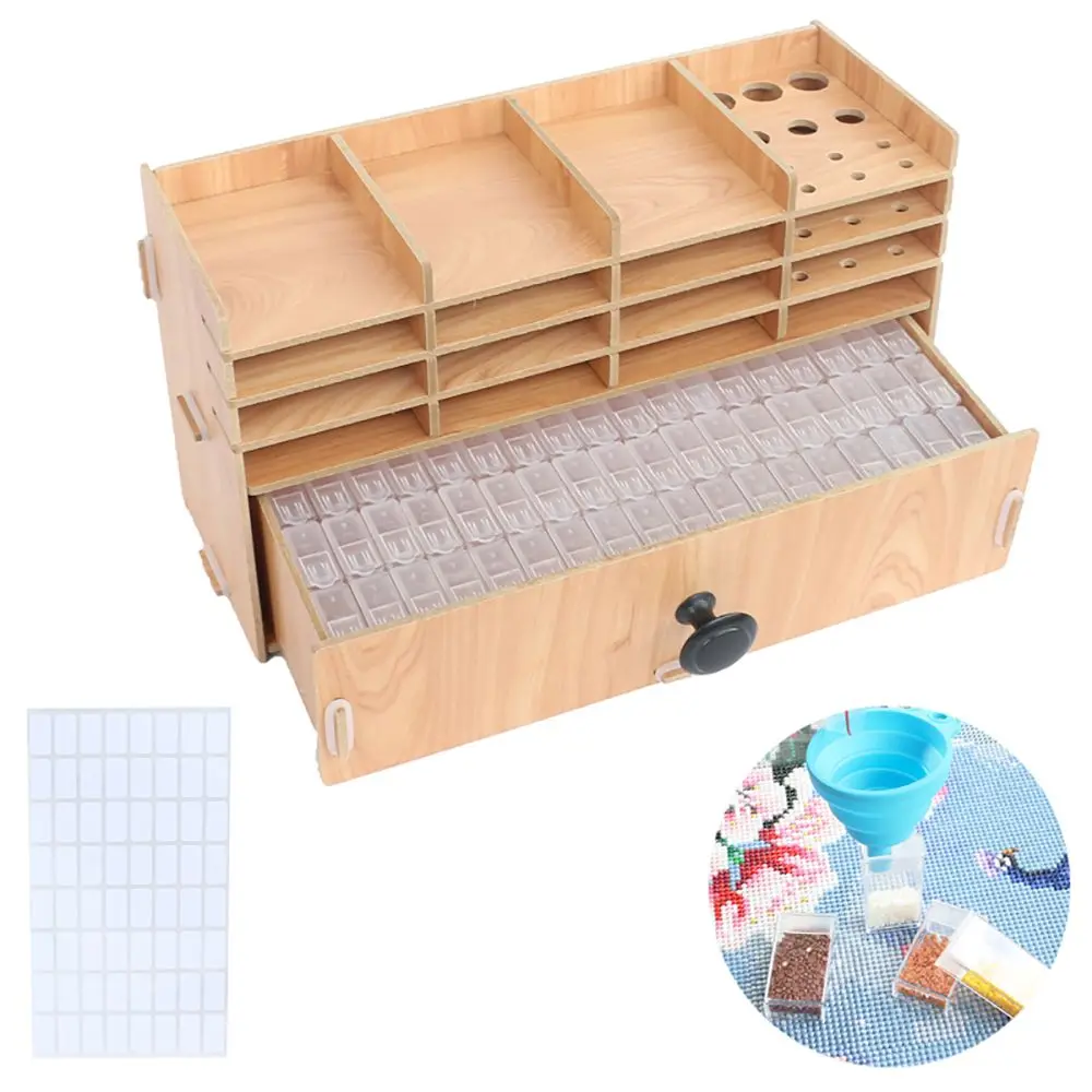 Nail Kit Multi-layer Case Detachable Beads Box Tool Plate Diamond Painting Drill Tray Drawer Storage Rack | Дом и сад