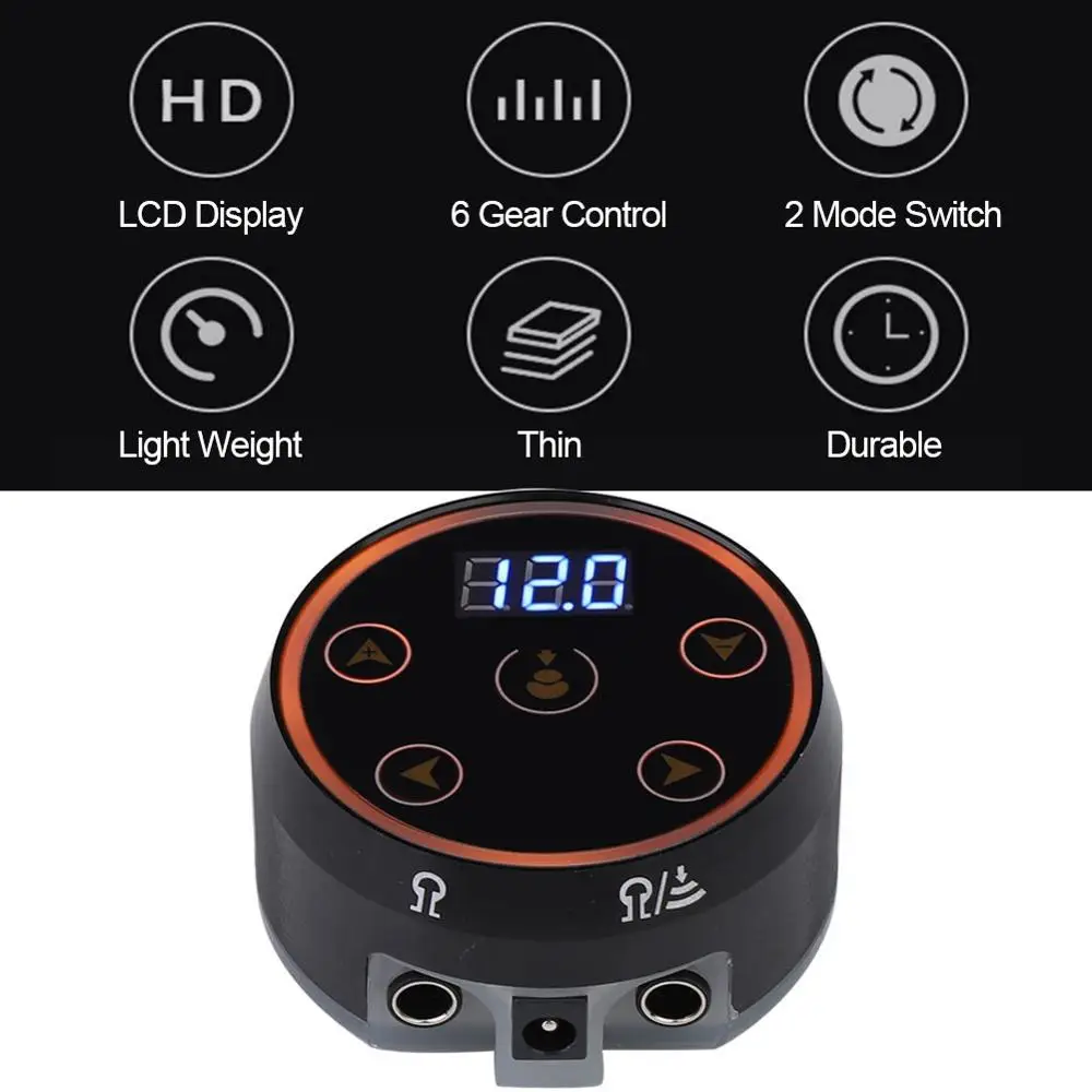 Portable Aurora Tattoo Machine Power LCD Digital Display 110-240V High Power Tattoo Machine Accessories Transformer Supply Black 
Portable Aurora Tattoo Machine Power LCD Digital Display 110-240V High Power Tattoo Machine Accessories Transformer Supply Black