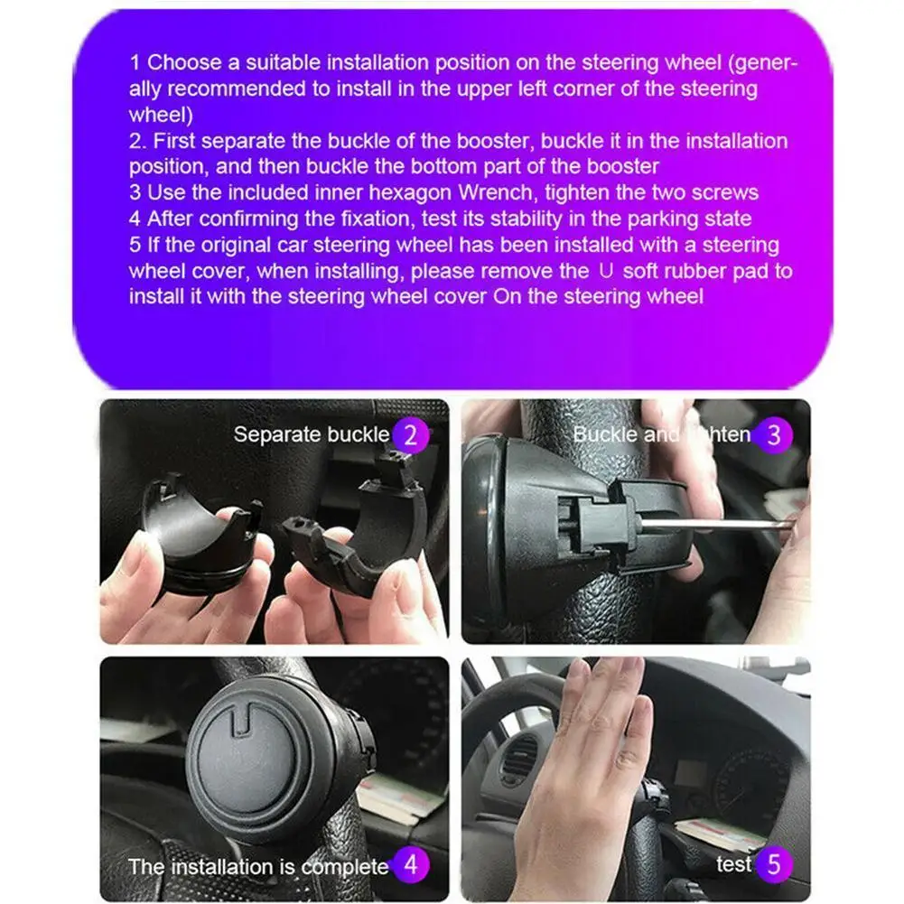 Black Universal Steering Wheel Rotation Handle Heavy-duty Button Power Accessories Truck Durable And Car L9b8
Black Universal Steering Wheel Rotation Handle Heavy-duty Button Power Accessories Truck Durable And Car L9b8