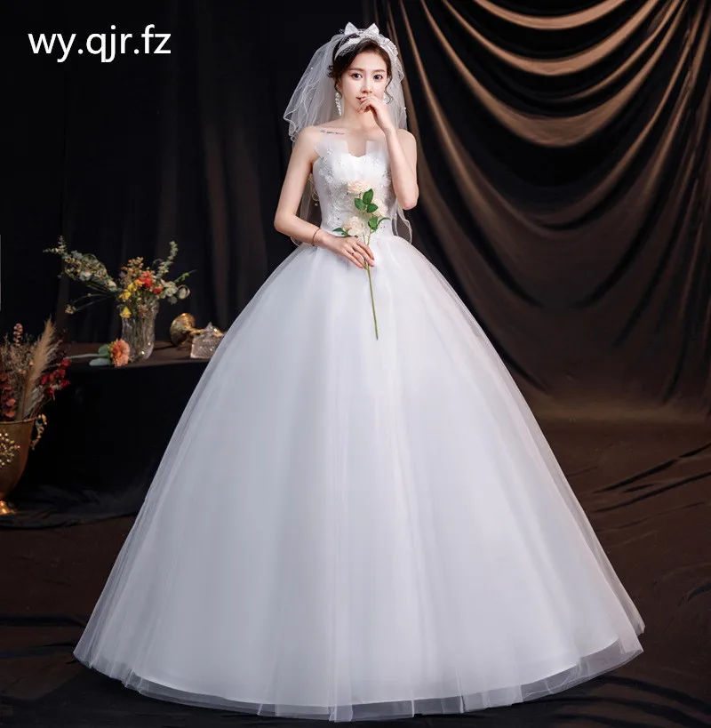 Фото DM-2106 # невесты свадебное платье смолы сверить Белое Бальное Платье V образным