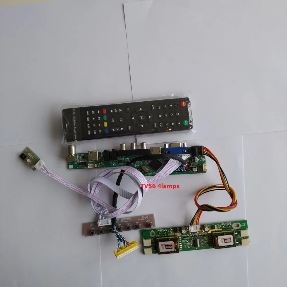

for LTM190M2-L33 4 lamps Controller Board VGA AV 1440X900 19" 30pin Resolution TV VGA kit Digital Signal LCD