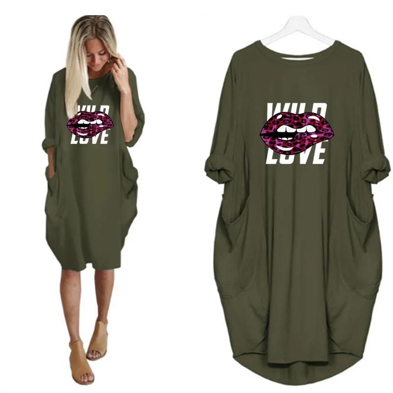 Women Letter Lips Print Dress Plus Size 5Xl Long Sleeve Pocket Harajuku Dresses Casual Loose O-Neck Autumn Party Midi Vestidos
Women Letter Lips Print Dress Plus Size 5Xl Long Sleeve Pocket Harajuku Dresses Casual Loose O-Neck Autumn Party Midi Vestidos