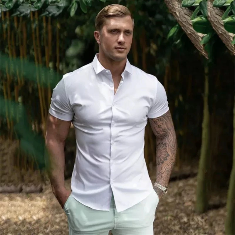 Men's Casual Lapel Top T-shirt Pure Color Slim Sportsman Fashion T-shirt Fitness Sports
Men's Casual Lapel Top T-shirt Pure Color Slim Sportsman Fashion T-shirt Fitness Sports
