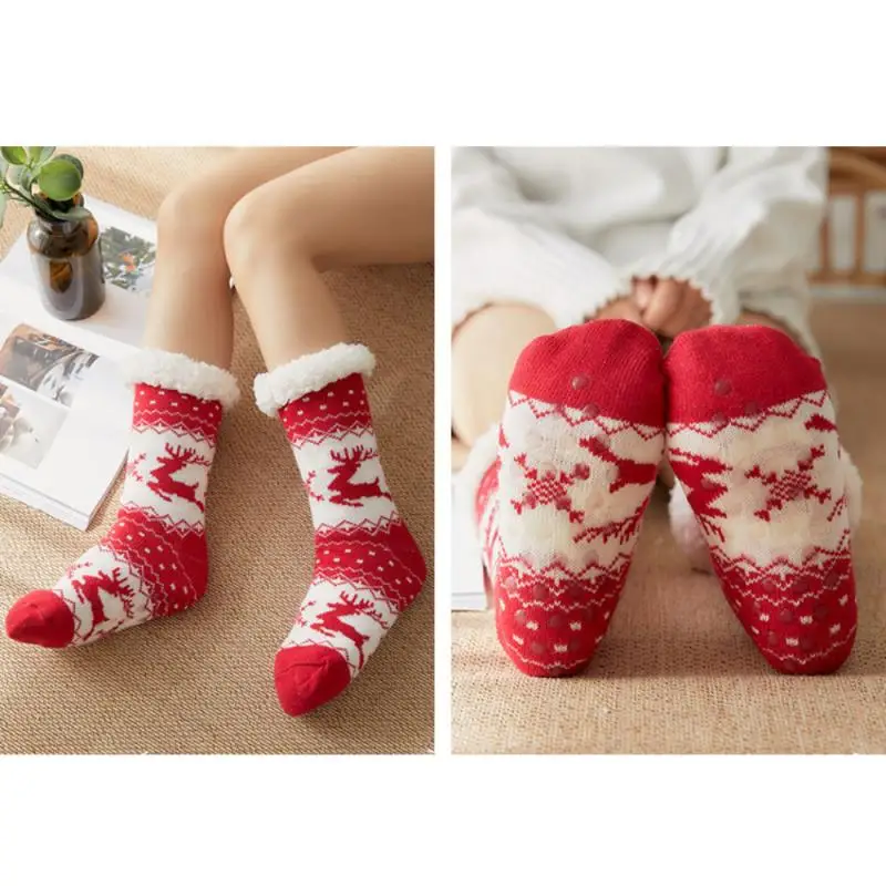 Winter Womens Stocking Thermal Cozy Fuzzy Sherpa Slipper Socks Fleece-lined Non-Skid Christmas Adult Plus Velvet Sleep Socks
Winter Womens Stocking Thermal Cozy Fuzzy Sherpa Slipper Socks Fleece-lined Non-Skid Christmas Adult Plus Velvet Sleep Socks