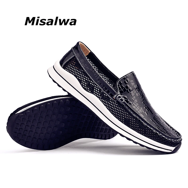 Misalwa Gray Men Flats Hollow Mesh Summer Genuine Leather Sneaker Breathable Men Daily Moccasins Men Soft Loafers Versatile
Misalwa Gray Men Flats Hollow Mesh Summer Genuine Leather Sneaker Breathable Men Daily Moccasins Men Soft Loafers Versatile