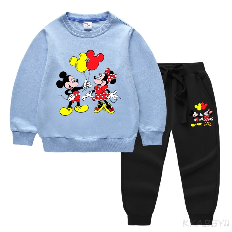 Детская одежда Disney Minnie детские свитеры и брюки комплект из 2 предметов с длинным