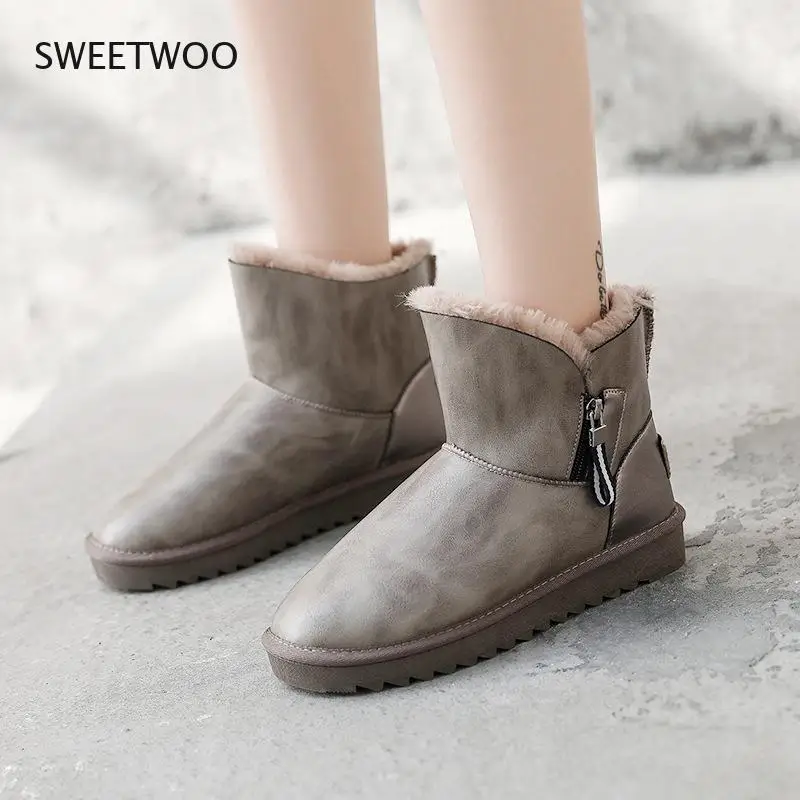 Women's Waterproof Snow Boots Fur One Leather PU Waterproof Zipper Sole Winter Shoes XL
Women's Waterproof Snow Boots Fur One Leather PU Waterproof Zipper Sole Winter Shoes XL