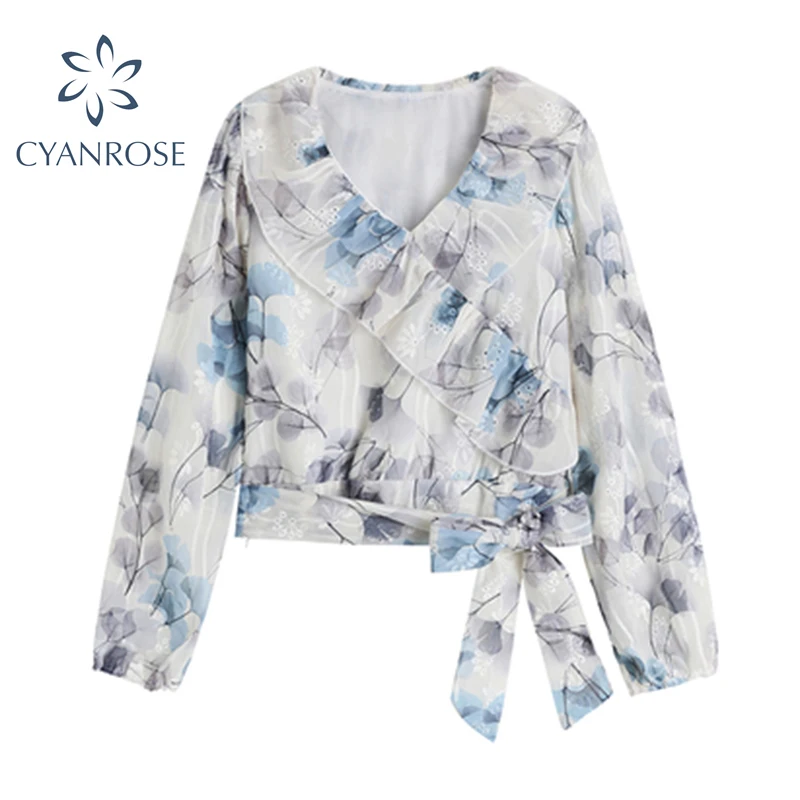 Женская блузка с цветочным принтом, Элегантная короткая блузка во французском винтажном стиле с оборками и длинным рукавом, на шнуровке, с б...
Женская блузка с цветочным принтом, Элегантная короткая блузка во французском винтажном стиле с оборками и длинным рукавом, на шнуровке, с б...