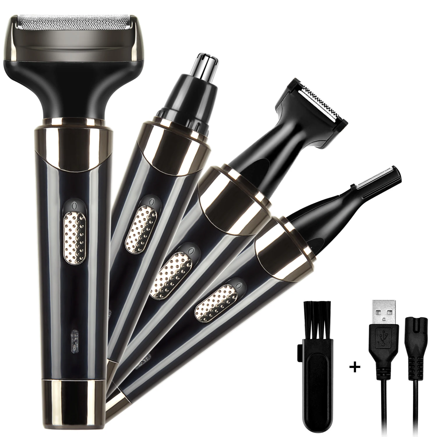 4 In 1 Electric Nose Ear Hair Trimmer USB Rechargeable Beard Eyebrow Razor Cordless Clipper Groomer Shaver Hair Trimmer Set
4 In 1 Electric Nose Ear Hair Trimmer USB Rechargeable Beard Eyebrow Razor Cordless Clipper Groomer Shaver Hair Trimmer Set