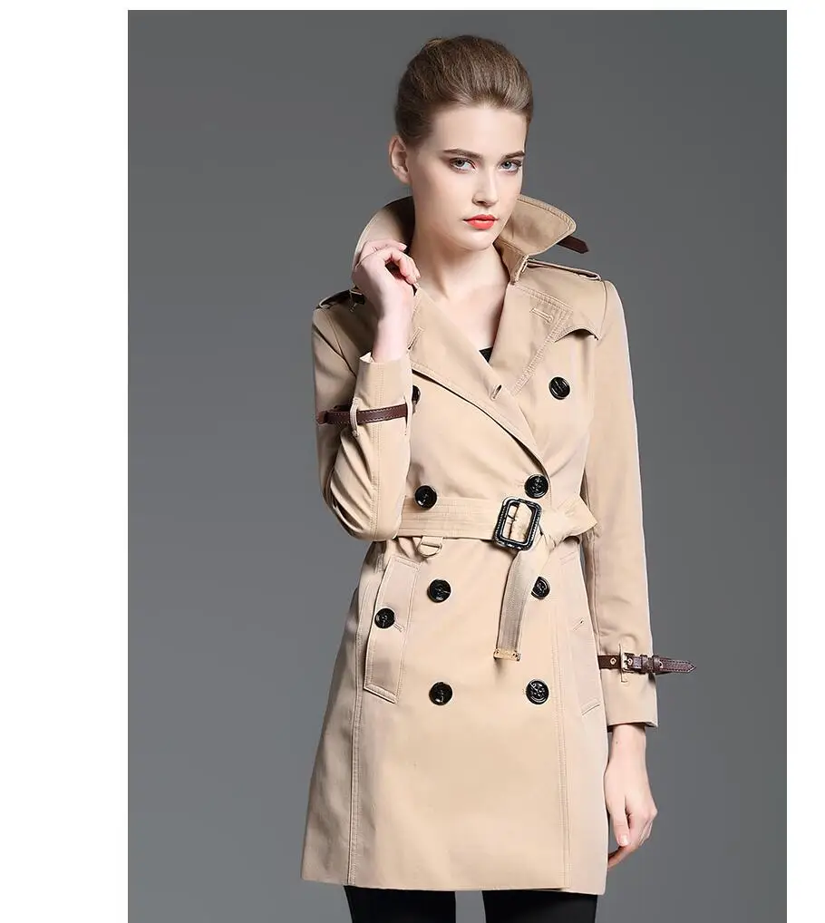 Trench coats women's windbreaker 2020 new leather cuff belt waist temperament mid-length coat female spring autumn clothing red
Trench coats women's windbreaker 2020 new leather cuff belt waist temperament mid-length coat female spring autumn clothing red
