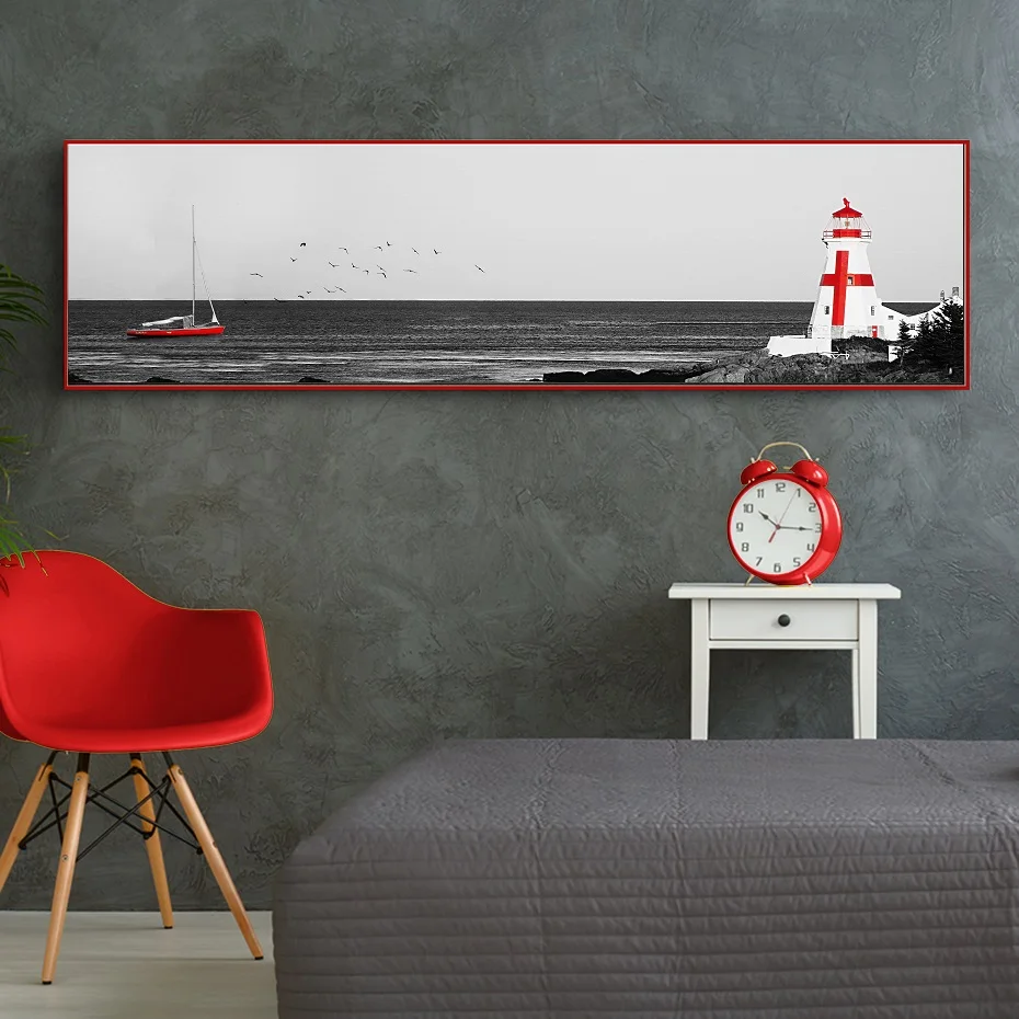 Black and White Modern Red Ocean Lighthouse Landscape Canvas Painting Poster Wall Art Bedroom Living Room Home Decoration
Black and White Modern Red Ocean Lighthouse Landscape Canvas Painting Poster Wall Art Bedroom Living Room Home Decoration