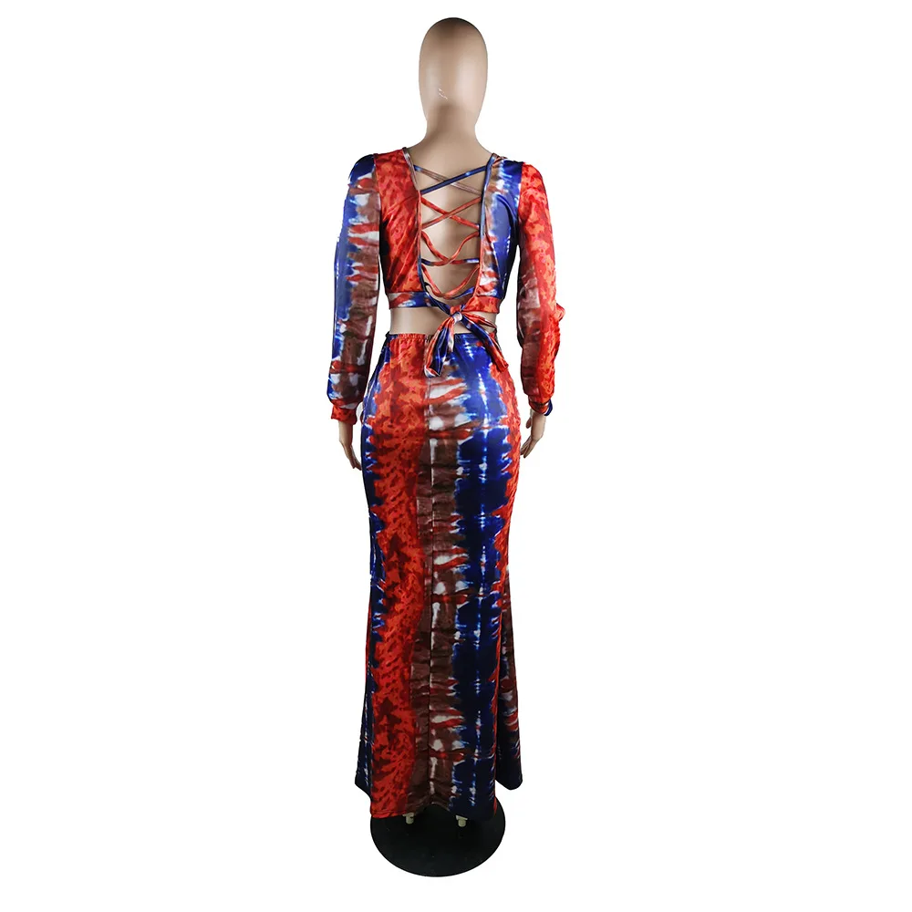 Waist Band Cut Out Elegant Bodycon Dress Women Deep V Neck Full Sleeve Bohemian Dress Autumn Tie Dyeing High Waist Maxi Dresses
Waist Band Cut Out Elegant Bodycon Dress Women Deep V Neck Full Sleeve Bohemian Dress Autumn Tie Dyeing High Waist Maxi Dresses