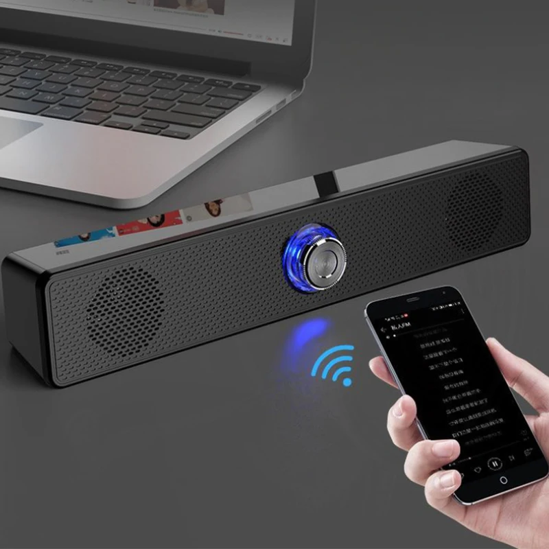 HIFI Wireless/ Wired USB Bluetooth-compatible Speakers Column Stereo Bass Sound Bar Subwoofer For Computer Laptop Home Theater
HIFI Wireless/ Wired USB Bluetooth-compatible Speakers Column Stereo Bass Sound Bar Subwoofer For Computer Laptop Home Theater