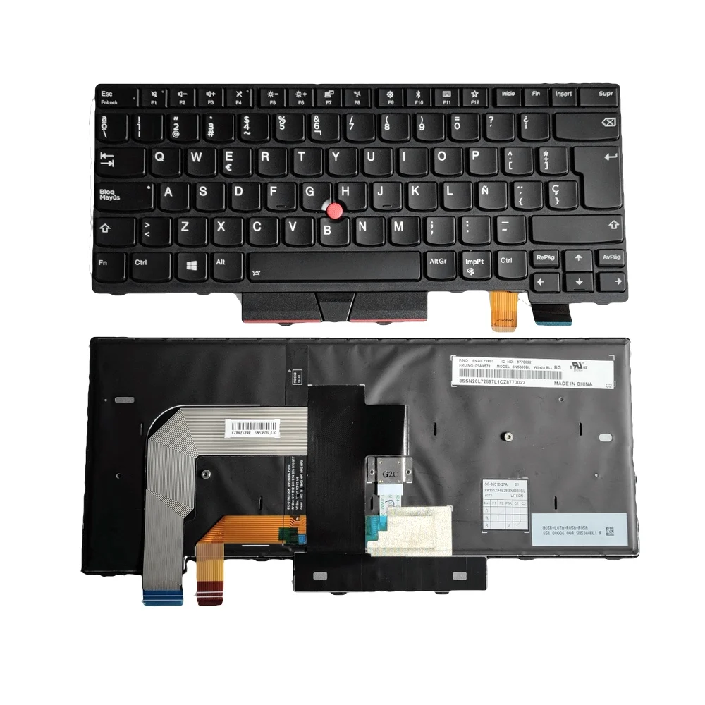 01AX576 Spanish Backlit Keyboard for Lenovo T470 T480 SN20L72897 SG-85510-27A PK1312D4B28 SN5360B SP LA Latin Keyboard backlight
01AX576 Spanish Backlit Keyboard for Lenovo T470 T480 SN20L72897 SG-85510-27A PK1312D4B28 SN5360B SP LA Latin Keyboard backlight