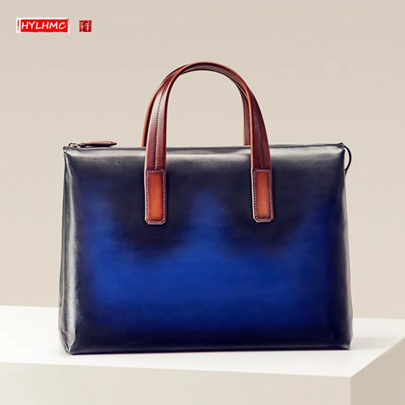 Genuine Leather Briefcase Men Handbags Large-capacity Business 15.6 Inch Laptop Bag New Retro Shoulder Messenger Travel Bags
Genuine Leather Briefcase Men Handbags Large-capacity Business 15.6 Inch Laptop Bag New Retro Shoulder Messenger Travel Bags