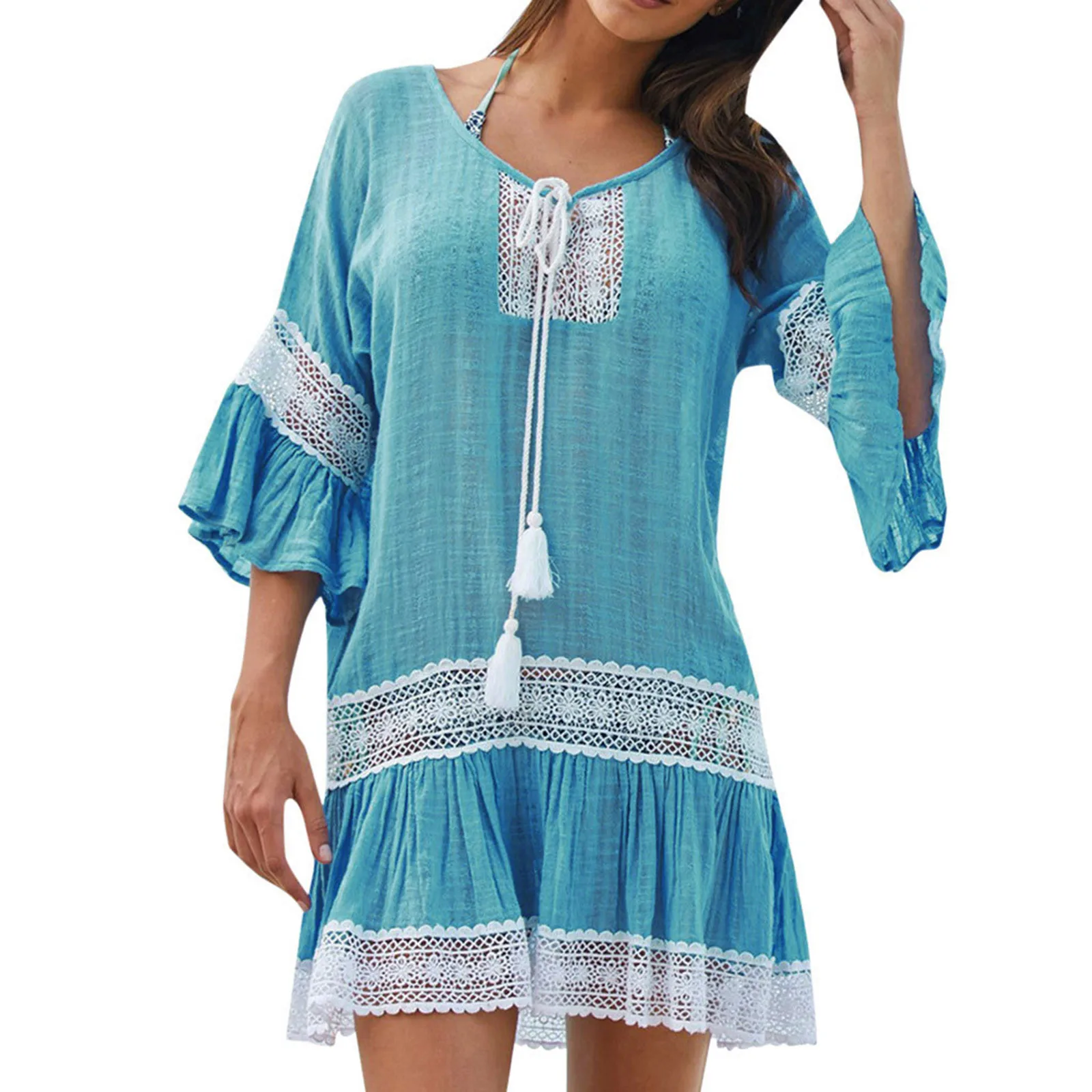 Vintage Women's Dress Beach Cover Up Swimsuit Cover Up Crochet Beachwear Bathing Cover Up Beach Dress #G
Vintage Women's Dress Beach Cover Up Swimsuit Cover Up Crochet Beachwear Bathing Cover Up Beach Dress #G