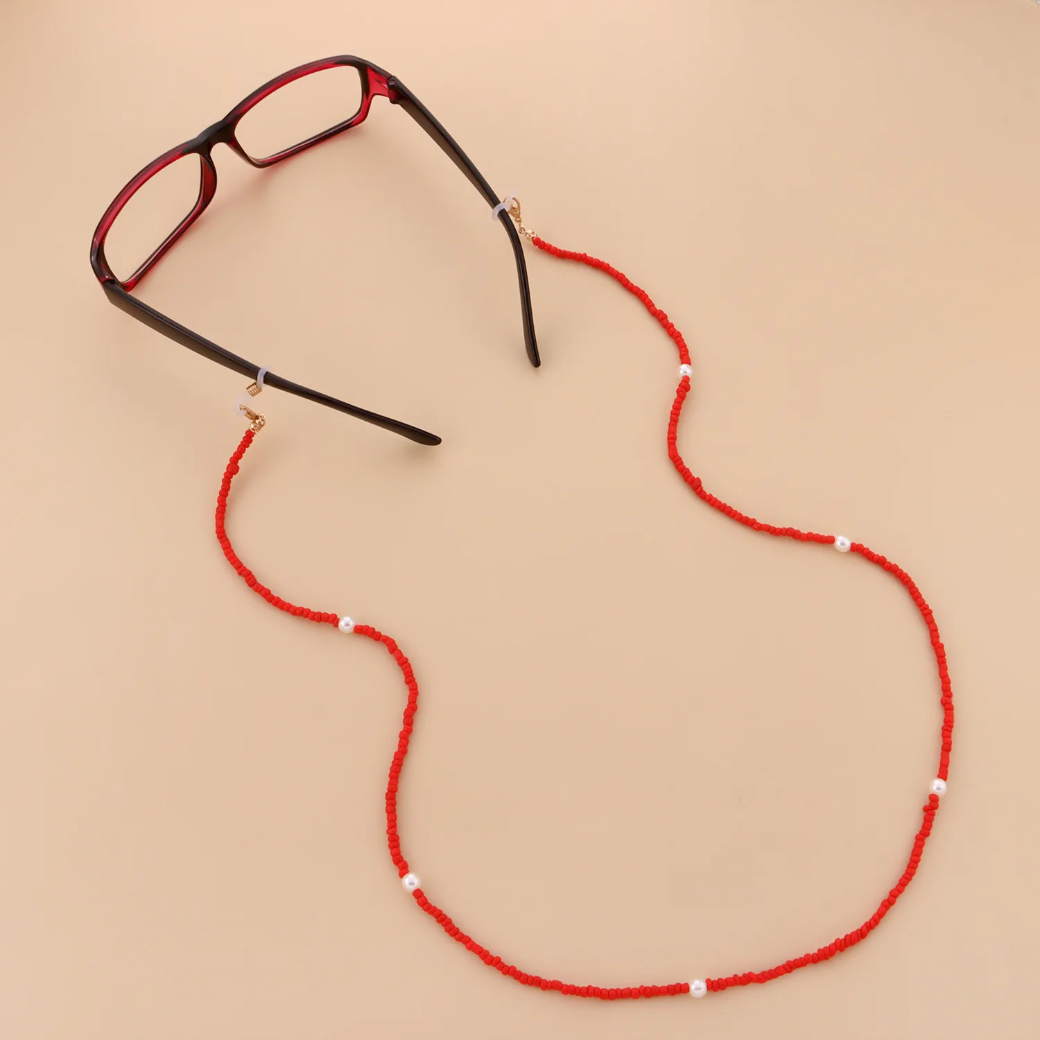 Fashion Simple Red Bead Glasses Chain Multi-purpose Cord Pearl Mask Anti-lost Lanyard
Fashion Simple Red Bead Glasses Chain Multi-purpose Cord Pearl Mask Anti-lost Lanyard