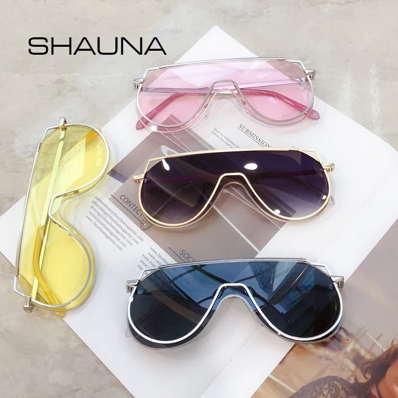 SHAUNA Oversize Women Pilot Sunglasses Unique Double Rims Men Integrated Champagne Pink Sun Glasses UV400
SHAUNA Oversize Women Pilot Sunglasses Unique Double Rims Men Integrated Champagne Pink Sun Glasses UV400