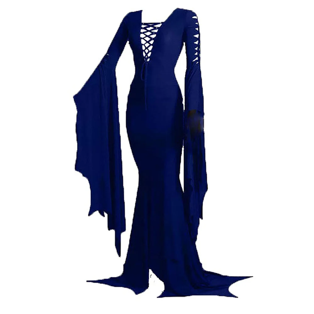 Gothic Medieval Dress Cosplay Carnival Halloween Costume For Women Retro Sexy Hollow Out High Waist Flare Pleated Corset Dress
Gothic Medieval Dress Cosplay Carnival Halloween Costume For Women Retro Sexy Hollow Out High Waist Flare Pleated Corset Dress