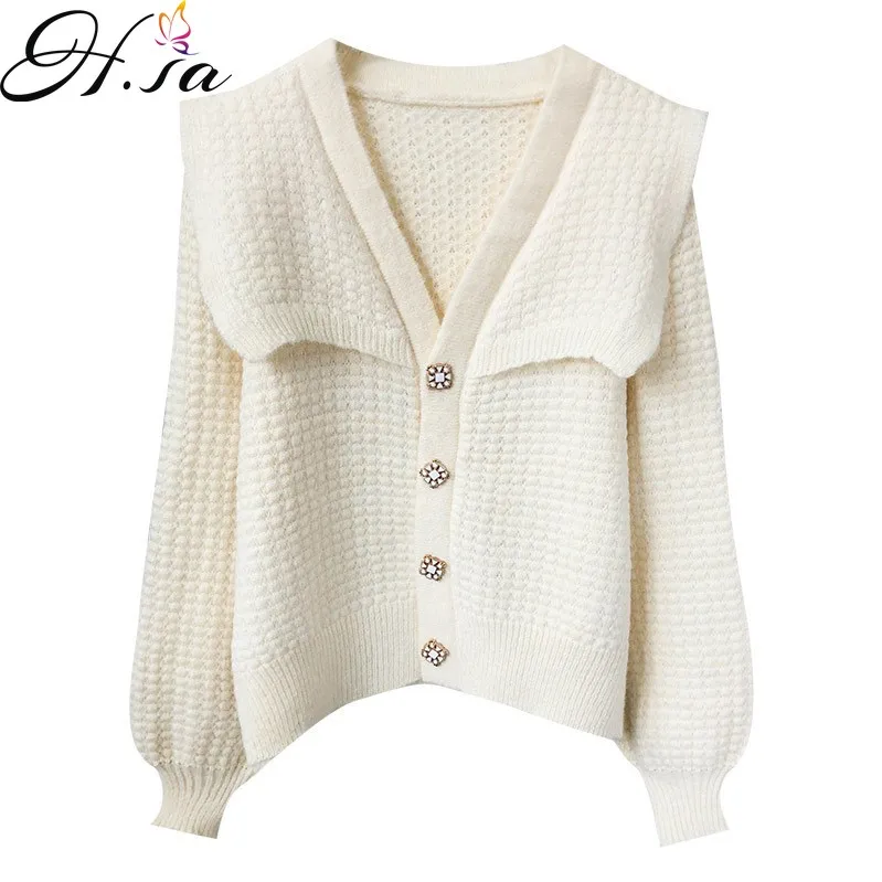 Hsa Women Winter Sweater Cardigans Sailor Collar Sweater Coat For Women 2021 New Fall And Winter Outer Wear Knitted Cardigan
Hsa Women Winter Sweater Cardigans Sailor Collar Sweater Coat For Women 2021 New Fall And Winter Outer Wear Knitted Cardigan