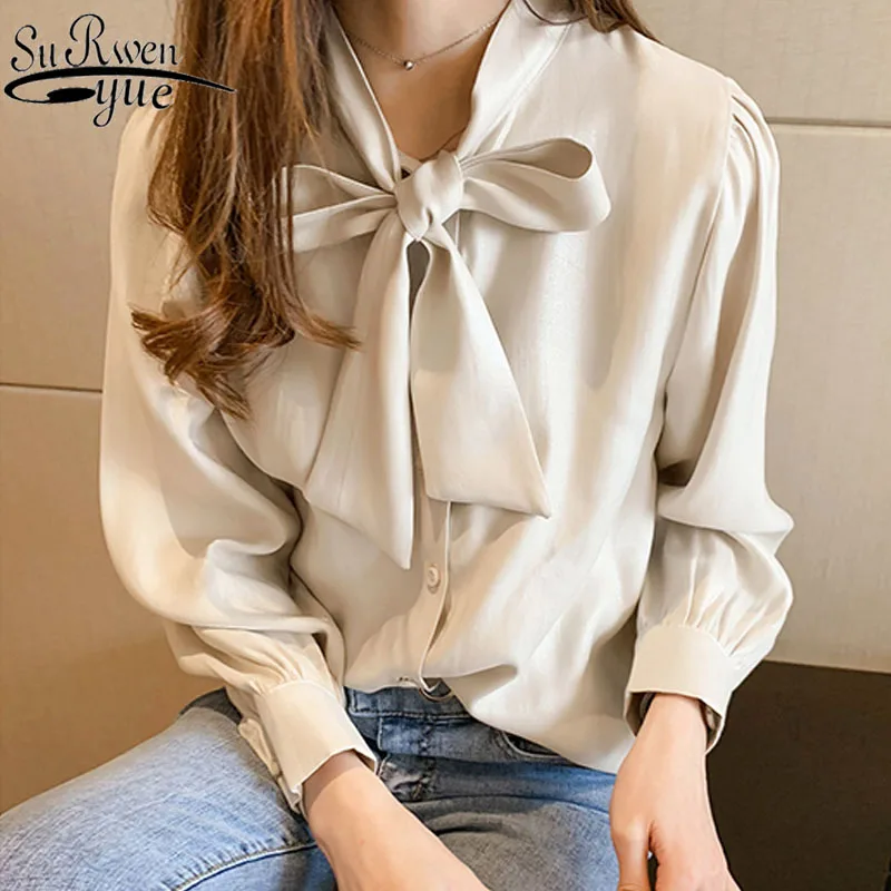 Korean fashion clothing 2021 OL Button Solid Bow chiffon blouses women tops lantern Sleeve plus size 4XL blusas shirts 7932 50
Korean fashion clothing 2021 OL Button Solid Bow chiffon blouses women tops lantern Sleeve plus size 4XL blusas shirts 7932 50