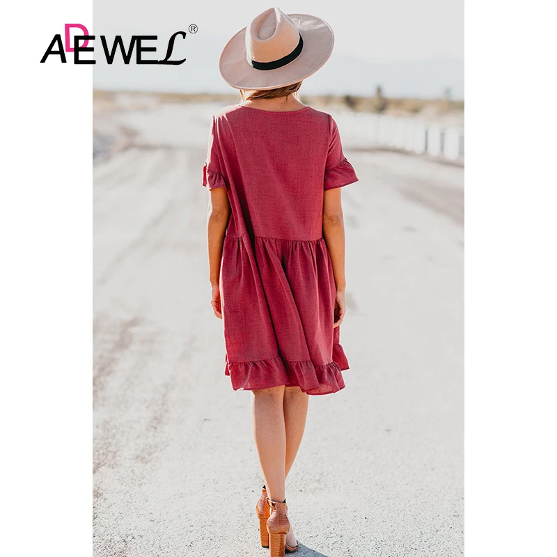 ADEWEL Sexy Red Ruffle Swing Round Neck Dress 2020 Woman Summer Femme Robe Vestidos De Verano Bodycon Dresses Clothes XL
ADEWEL Sexy Red Ruffle Swing Round Neck Dress 2020 Woman Summer Femme Robe Vestidos De Verano Bodycon Dresses Clothes XL