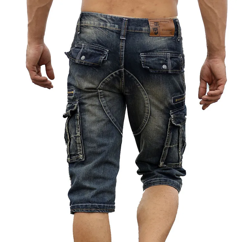 Vintage Men Summer Cargo Denim Shorts With Multi Pockets Washed Straight Jeans Shorts For Male
Vintage Men Summer Cargo Denim Shorts With Multi Pockets Washed Straight Jeans Shorts For Male
