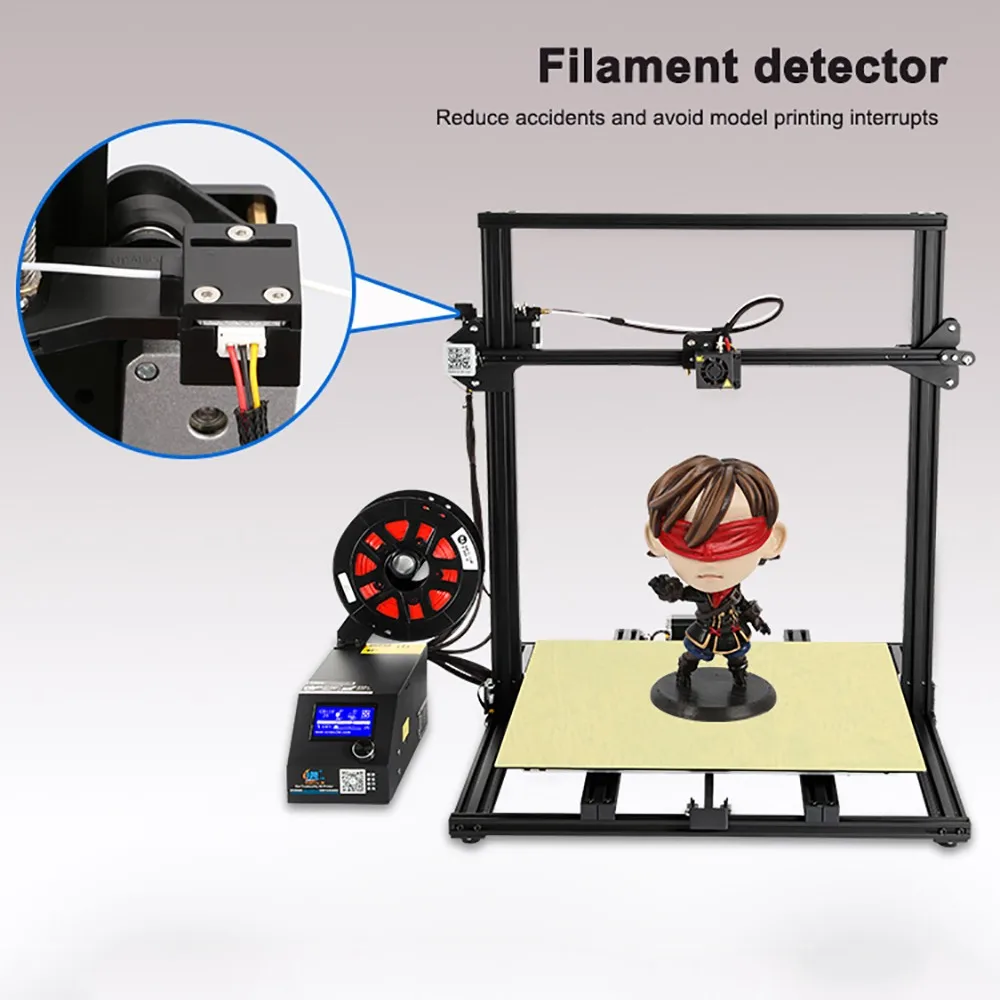 

3D Printer Large Printing Creality CR-10S5 Size 500*500*500mm Semi DIY 3D Printer Kit Aluminum Heated bed Free Filament Enclosed