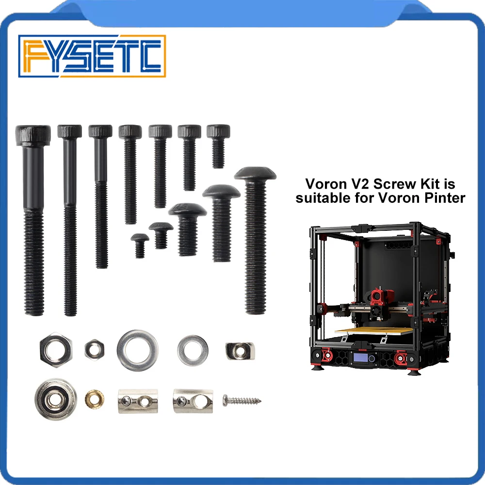FYSETC Voron 2.4 3d Printer Switchwire Project Fasteners Screws Nuts Full Kit V2.4 3D Printer Screws Full Kit
FYSETC Voron 2.4 3d Printer Switchwire Project Fasteners Screws Nuts Full Kit V2.4 3D Printer Screws Full Kit