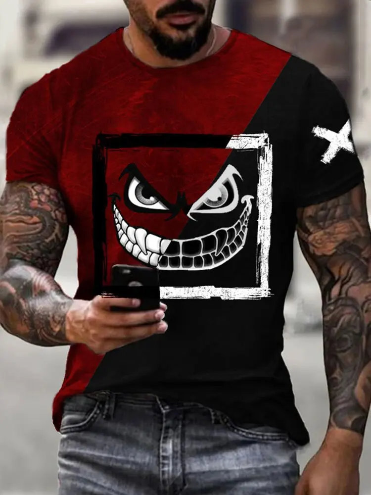Men's Fashion T-Shirt Cotton Smiley Print Patchwork Round Neck Slim Pullover 2021 Summer Street Refreshing Clothing S-3XL
Men's Fashion T-Shirt Cotton Smiley Print Patchwork Round Neck Slim Pullover 2021 Summer Street Refreshing Clothing S-3XL