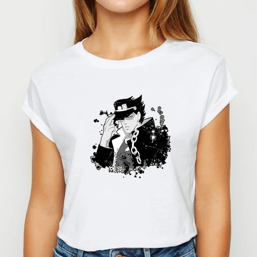 JOJO Harajuku Modern Women T-shirt Cute Anime Characters Expression Graphic White T Shirts High Quality Streetwear Design Top
JOJO Harajuku Modern Women T-shirt Cute Anime Characters Expression Graphic White T Shirts High Quality Streetwear Design Top