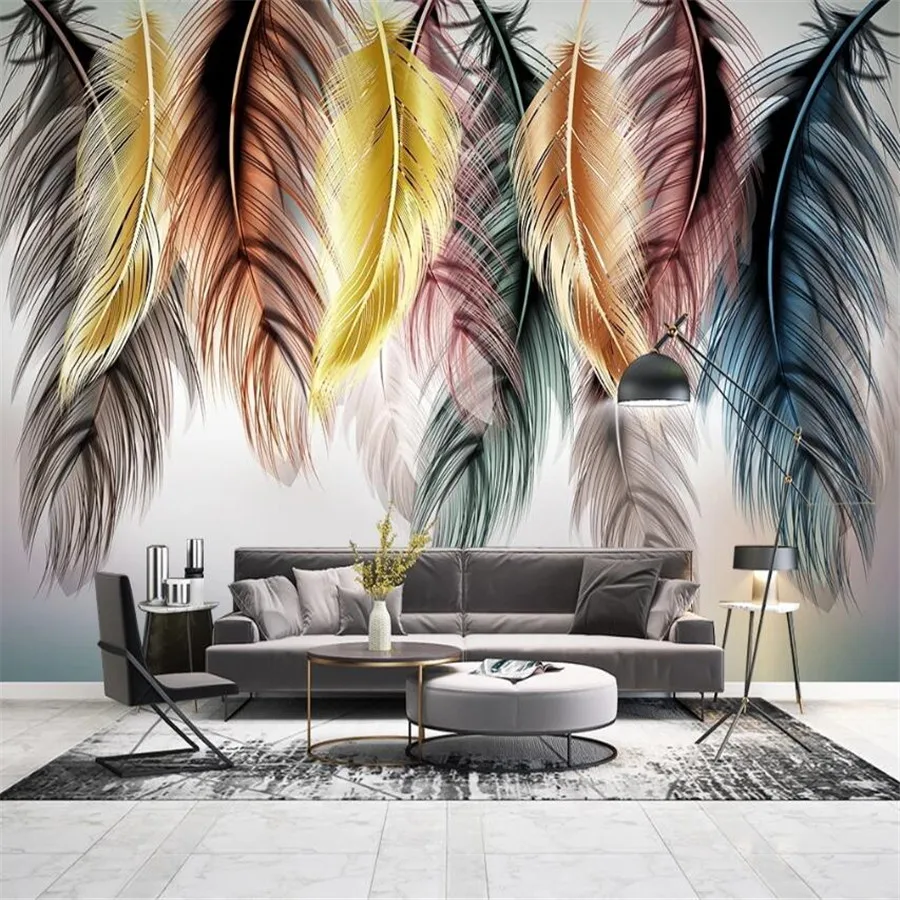 milofi custom 3D wallpaper mural hand-painted Nordic modern minimalist color feather living room background wall decorative pain
milofi custom 3D wallpaper mural hand-painted Nordic modern minimalist color feather living room background wall decorative pain