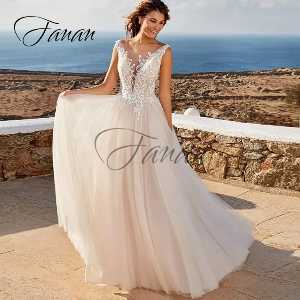 Scoop Neck Sleeveless Backless A-Line Wedding Dresses Court Train Appliques Lace Bridal Gown vestido de noiva Свадебное платье
Scoop Neck Sleeveless Backless A-Line Wedding Dresses Court Train Appliques Lace Bridal Gown vestido de noiva Свадебное платье